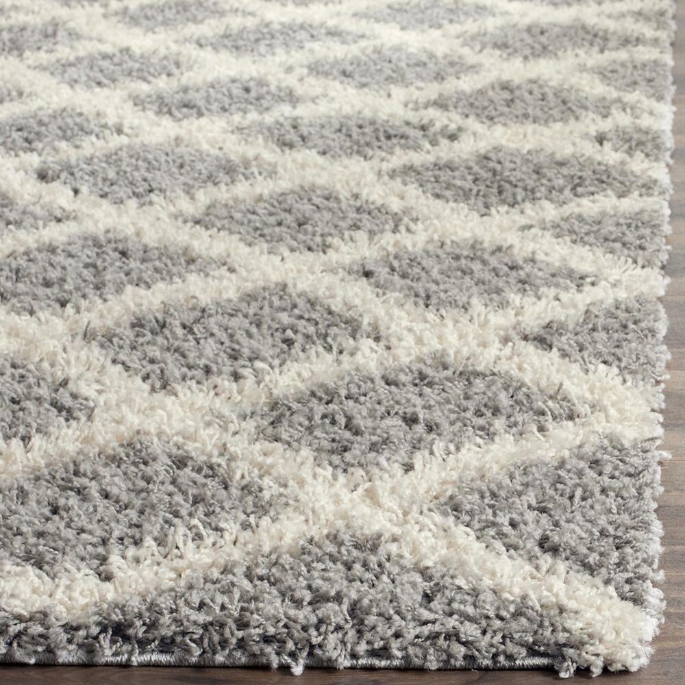 Safavieh Dallas Shag SGD258G-28 2&#39;3&quot; x 8&#39; Grey/Ivory Runner, , large