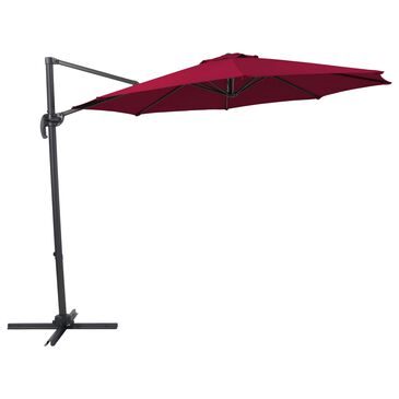 CorLiving 9.5" Wine Red Cantilever Umbrella without Base, , large