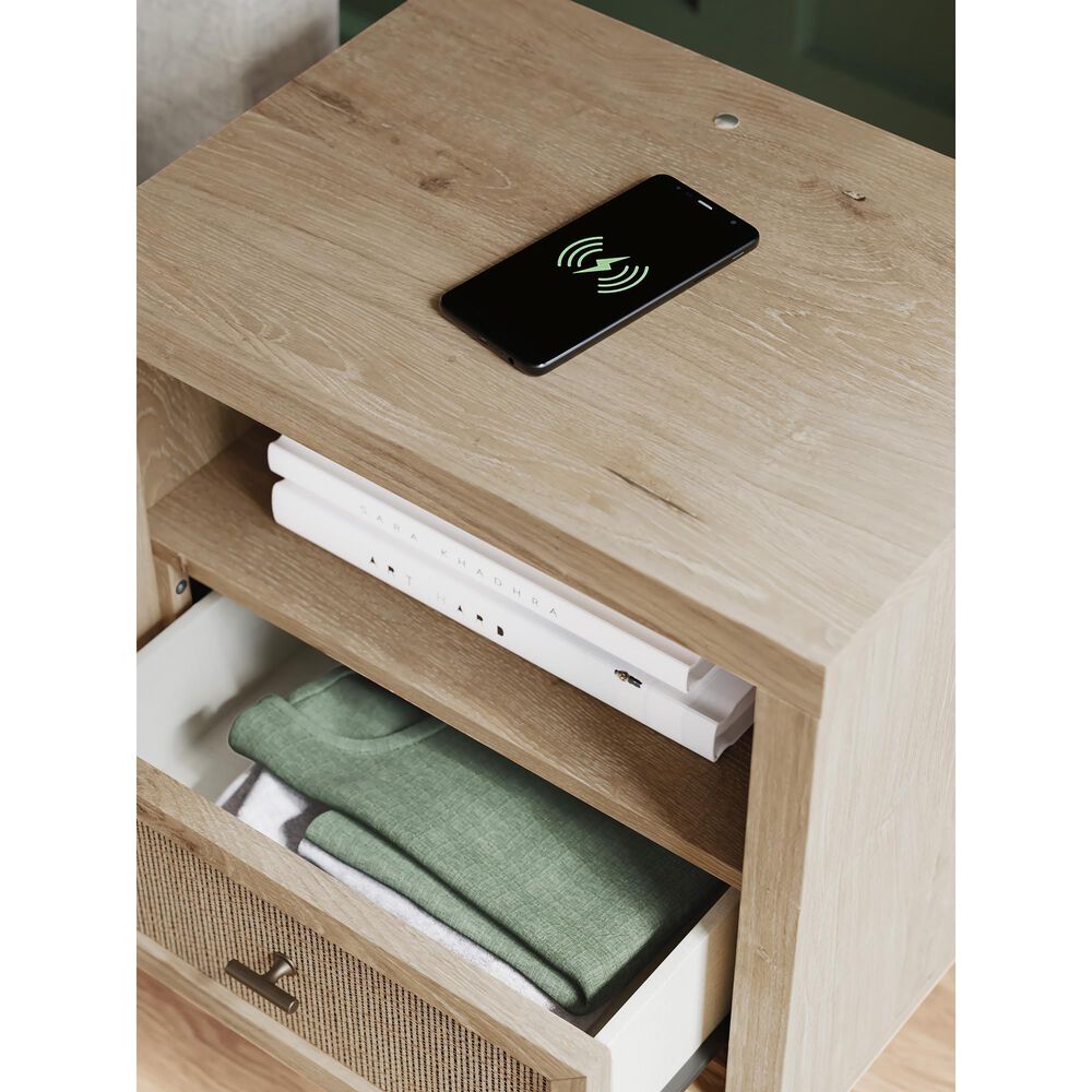 Ashley Cielden 1-Drawer Nightstand in Tan, , large