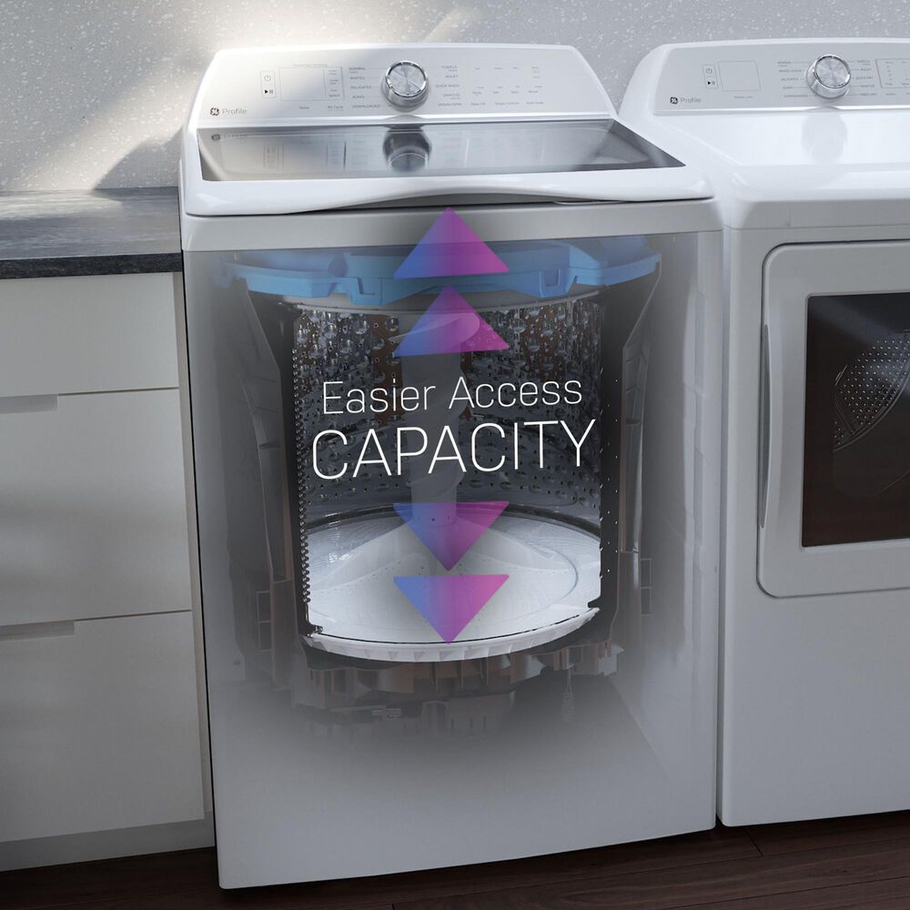 GE Profile 5 Cu. Ft. Top Load Washer with Impeller in White, , large