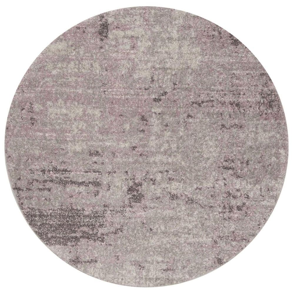 Safavieh Adirondack ADR130M 6" Round Light Grey and Purple Area Rug, , large