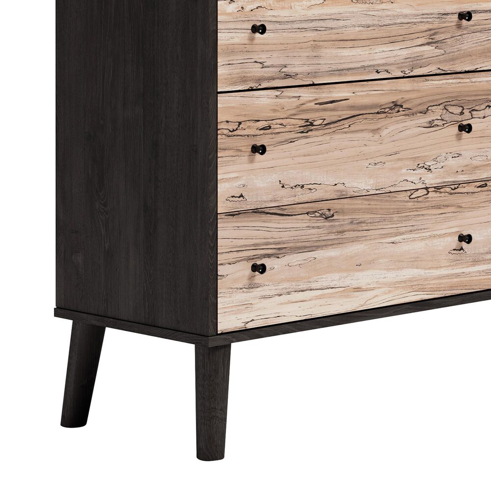 Ashley Piperton 6-Drawer Dresser in Brown and Dark Charcoal, , large