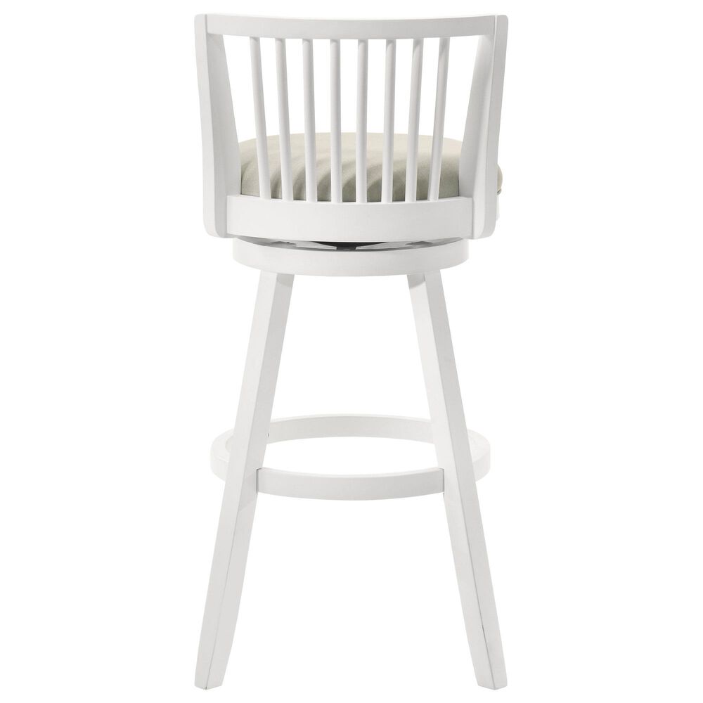 Armen Living Harper 30" Swivel Bar Stool in Matte White, , large