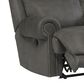 Ashley Austere Manual Reclining Loveseat with Center Console in Gray, , large