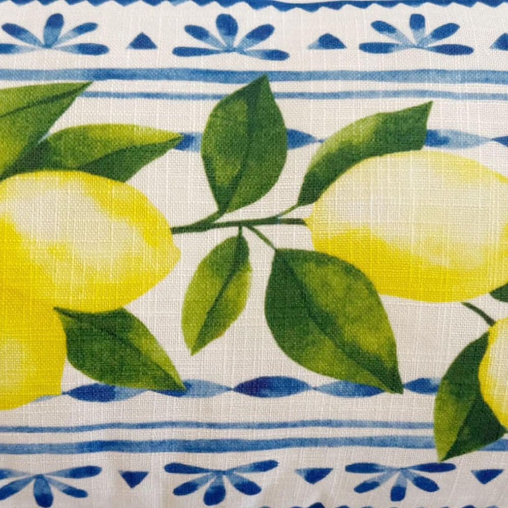 Hearth and Haven 14" x 24" Outdoor Summer Fresh Lemon New Lumbar Pillow in Multicolor, , large