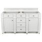James Martin Bristol 60" Double Bathroom Vanity Cabinet in Bright White, , large