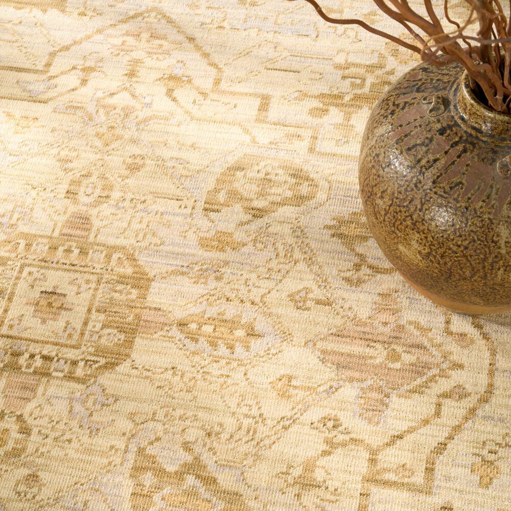 Nourison Antique Bloom Beige 2'4" x 12' Runner, , large