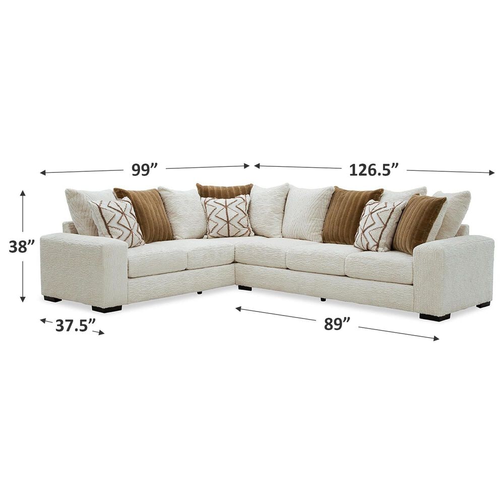 Albany Furniture 2-Piece Sectional in Haven Oatmeal, , large