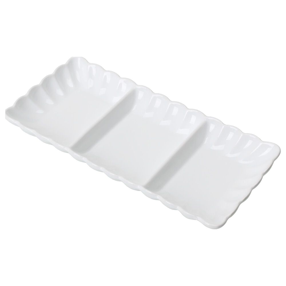 BIA Cordon Bleu Petal Divided Dish in White, , large