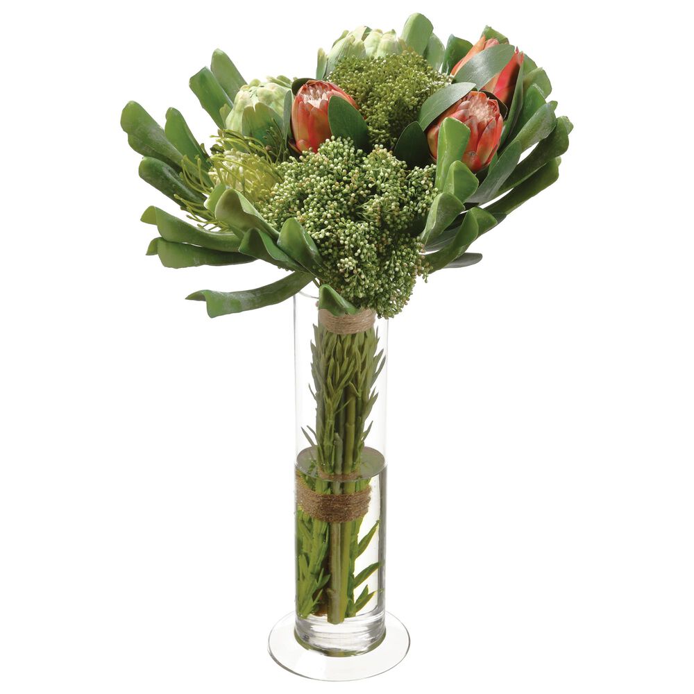 Allstate Floral and Craft Inc 19" Protea/Skim in Vase in Green, , large