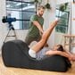 Jaxx Avana Chaise Lounge Yoga Chair in Black Velvet, , large