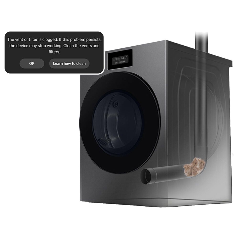 Samsung Bespoke 7.6 Cu. Ft. Ultra Capacity Front Load Electric Dryer with AI Home and AI OptiDry+ in Dark Steel, , large