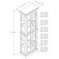 GigaCloud Curio Cabinet with Light in Cherry, , large