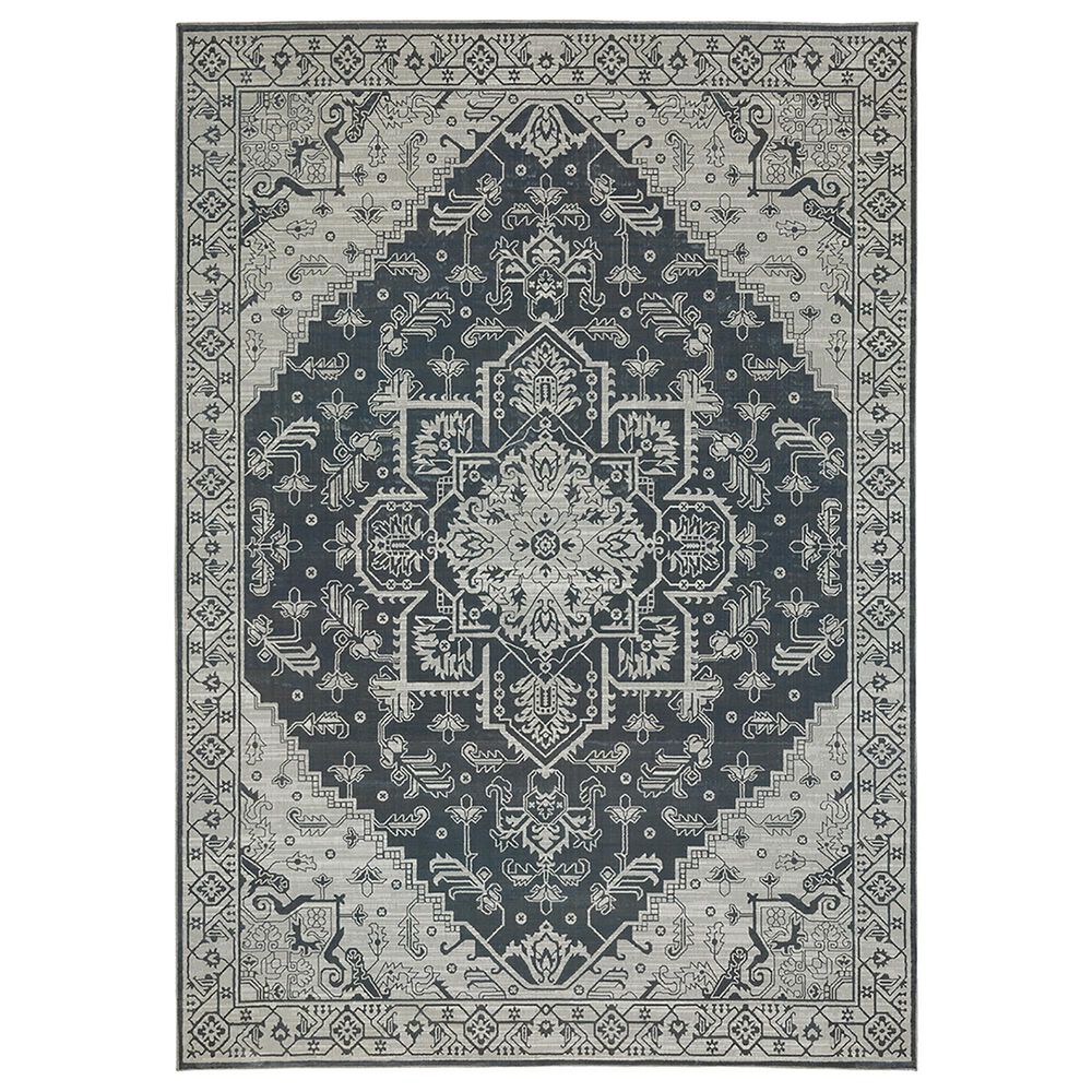 Oriental Weavers Intrigue INT07 5"3" x 7"6" Blue Area Rug, , large