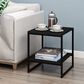 HOMLUX 2-Tier End Table in Americano and Black, , large
