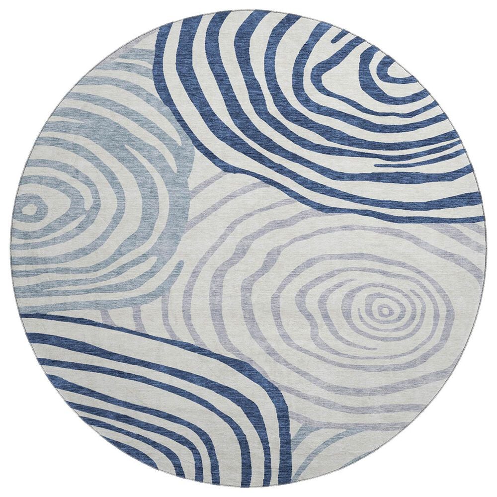 Dalyn Rug Company Neo NO10 8" Round Blue Area Rug, , large