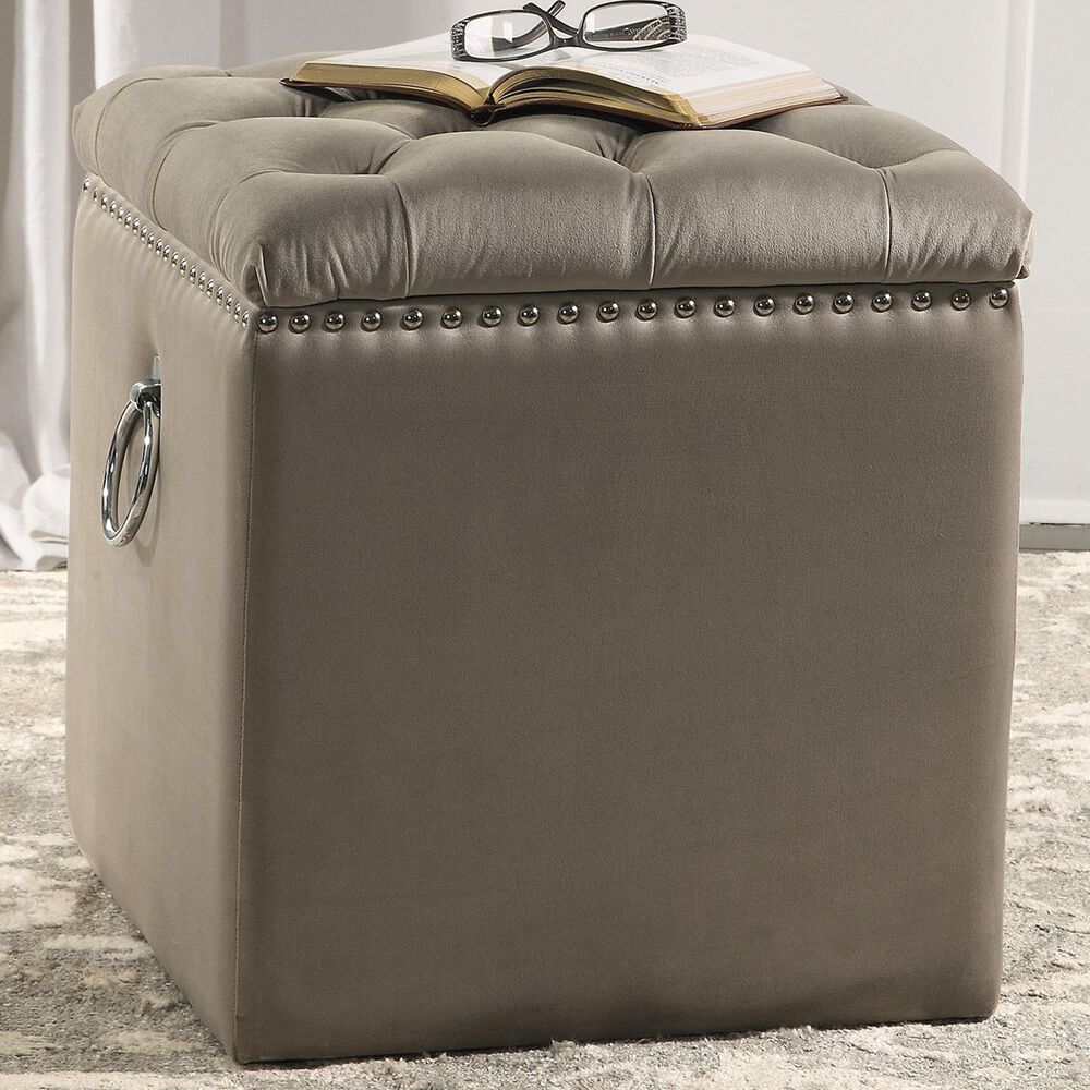 Uttermost Talullah Storage Ottoman in Champagne, , large