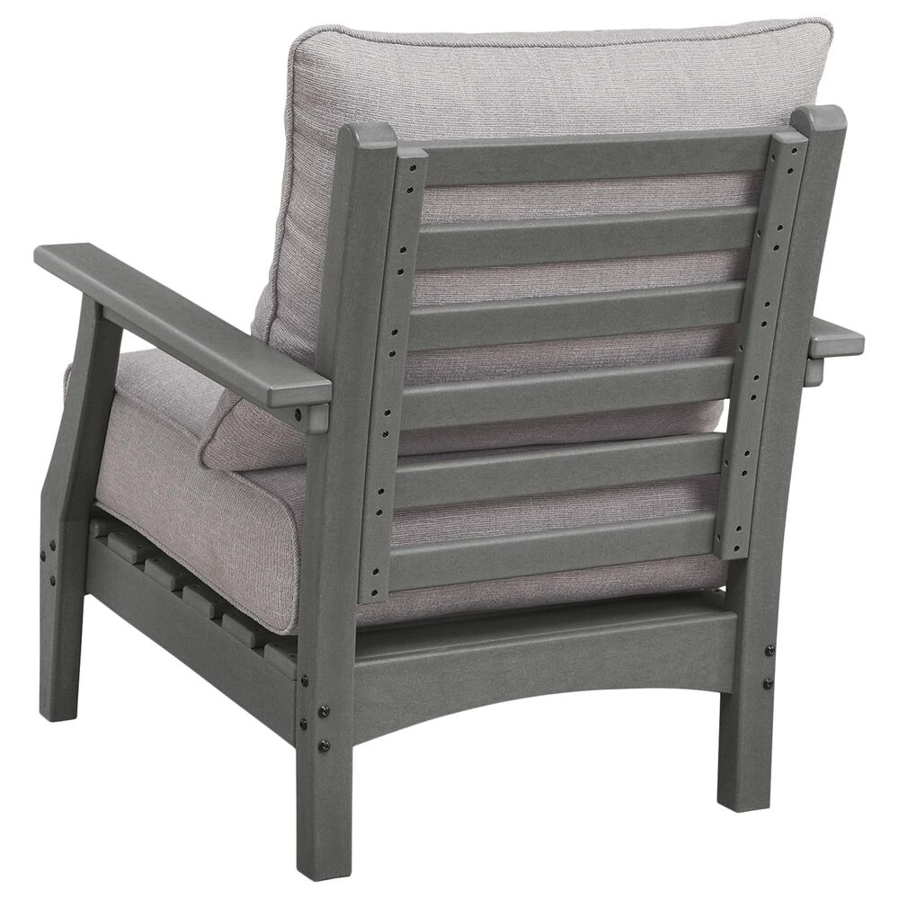 Ashley Cove Beach Outdoor Lounge Chair with Cushion in Gray, , large