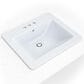 MS International 21" Rectangular Overmount Porcelain Bathroom Sink in White, , large