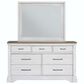 Sasha Lee Traditional 7 Drawer Dresser and Mirror in Two Tone Hickory, , large