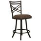Callee Inc Rachel 26 Inch Counter Stool in Sunbronze Finish and Brown Faux Leather, , large
