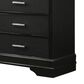 Crown Mark Amalia 6-Drawer Dresser and Mirror in Black, , large