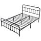 HOMLUX Full Metal Bed Frame with Sturdy Slats in Black, , large