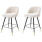 Eichholtz Cliff Counter Stool in Black and Brass (Set of 2), , large