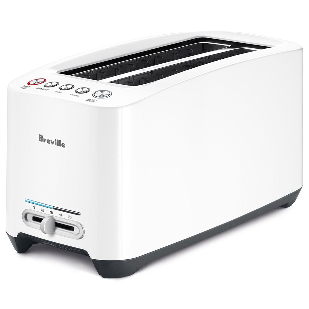 Breville 4-Slice Lift and Look Long Slot Toaster in White, , large