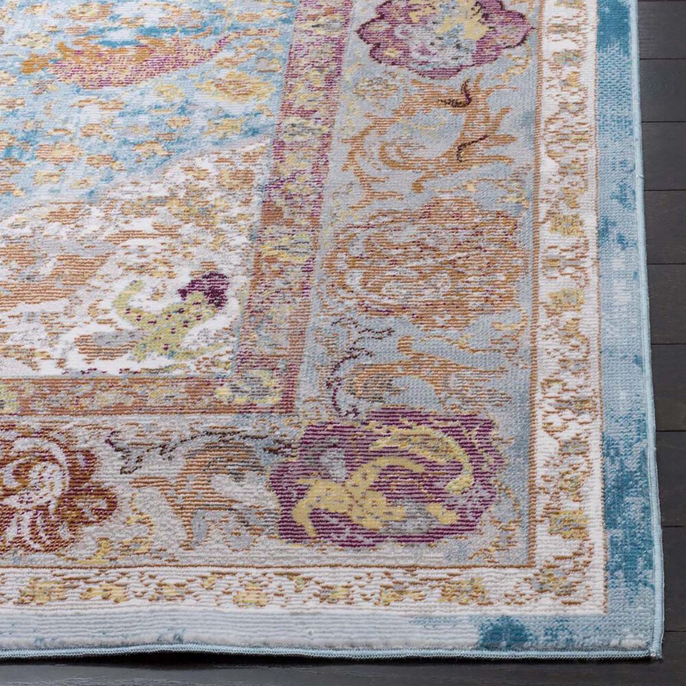Safavieh Aria 2&#39; x 8&#39; Blue and Orange Runner, , large