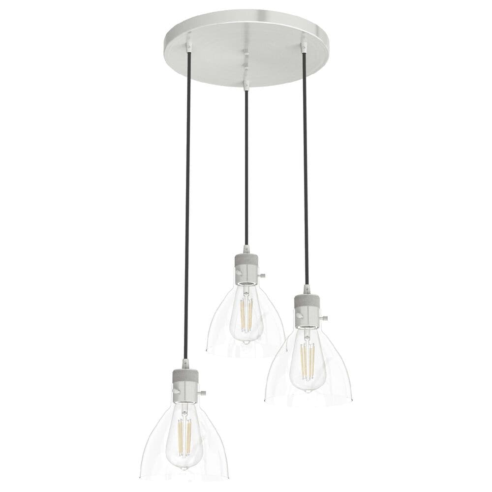 Hunter Van Nuys 3-Light Round Cluster in Brushed Nickel, , large