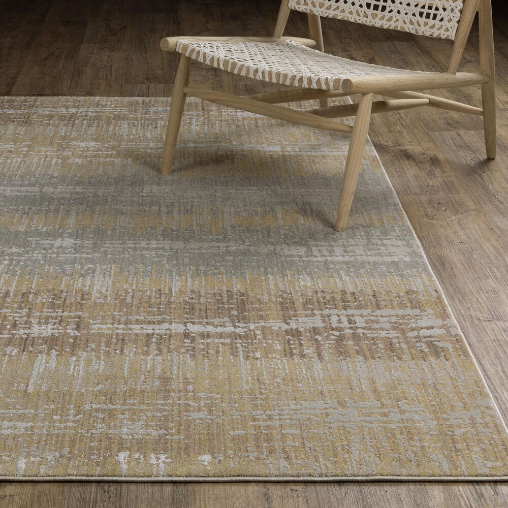 Oriental Weavers Mallory Gold and Brown 3&#39;3&quot; x 5&#39; Area Rug, , large