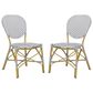 Safavieh Lisbeth Stacking Side Chair in Grey and White (Set of 2), , large