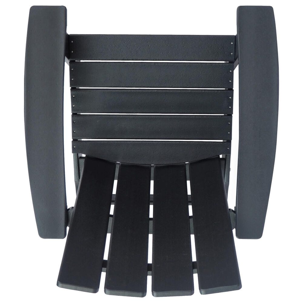 Hearth and Haven Encino Outdoor Plastic Adirondack Chair in Black, , large