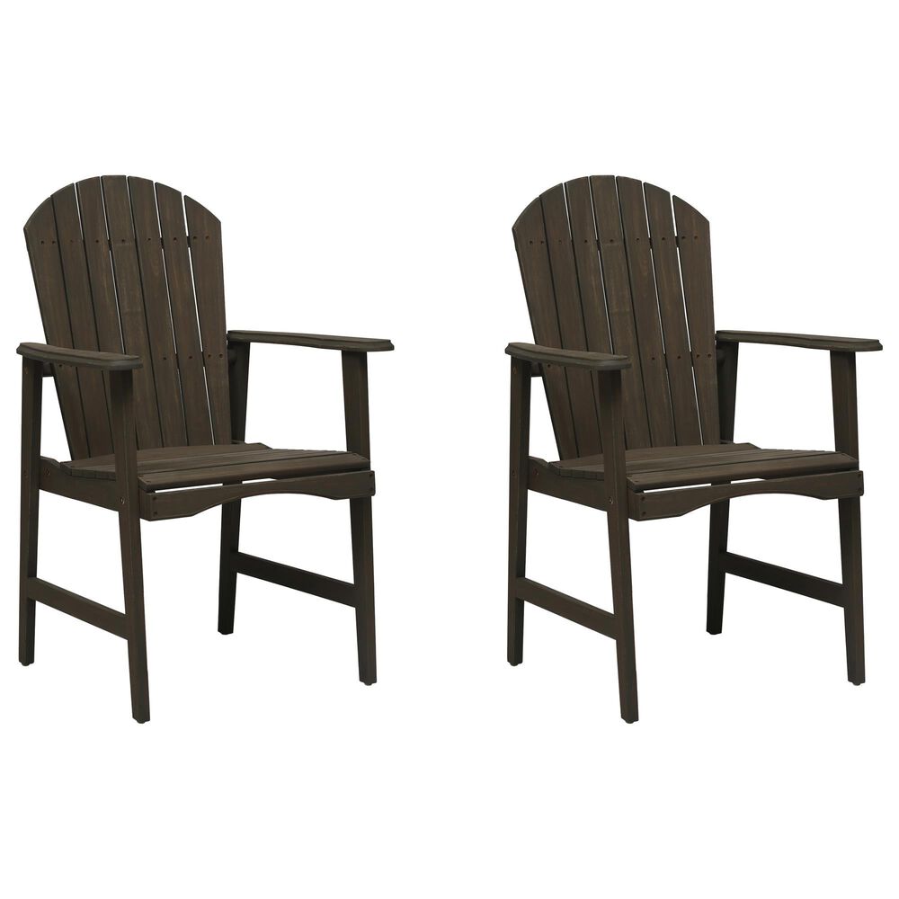Hearth and Haven Outdoor Adirondack Dining Chair in Grey (Set of 2), , large