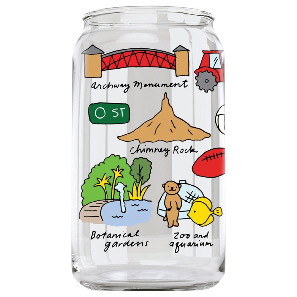 1 Brilliant Gift Wanderer Nebraska 16 Oz Can Glass, , large