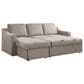 Lifestyle Solutions Haddington Stationary Convertible Sleeper Sofa with Chaise in Flax, , large