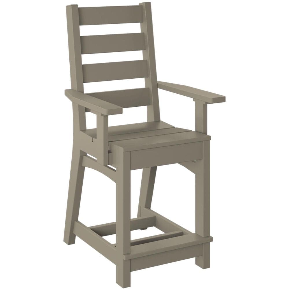 Amish Country Coastal Captain Chair in Weatherwood, , large