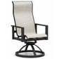 Homecrest Elements High Back Dining Swivel Rocker Sling Chair with Cameo II Fabric in Carbon, , large