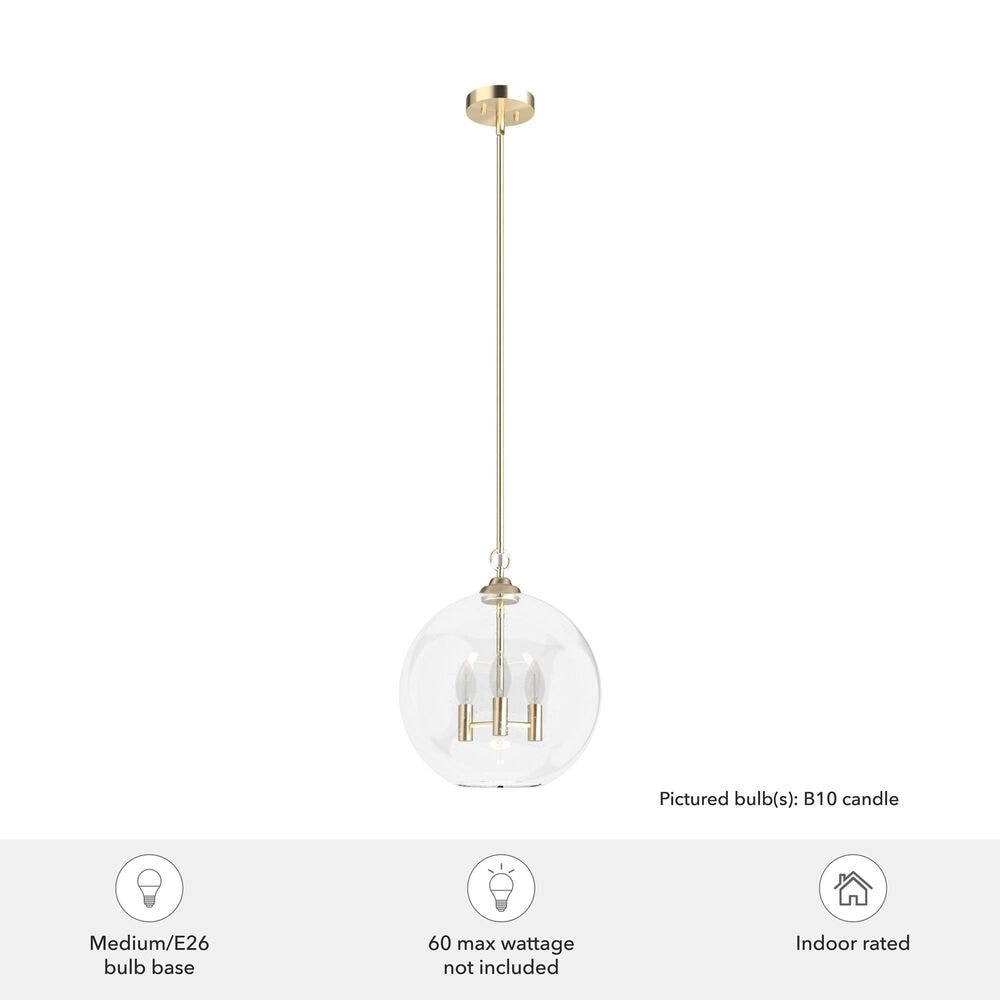 Hunter High Oaks 3-Light Pendant in Alturas Gold, , large