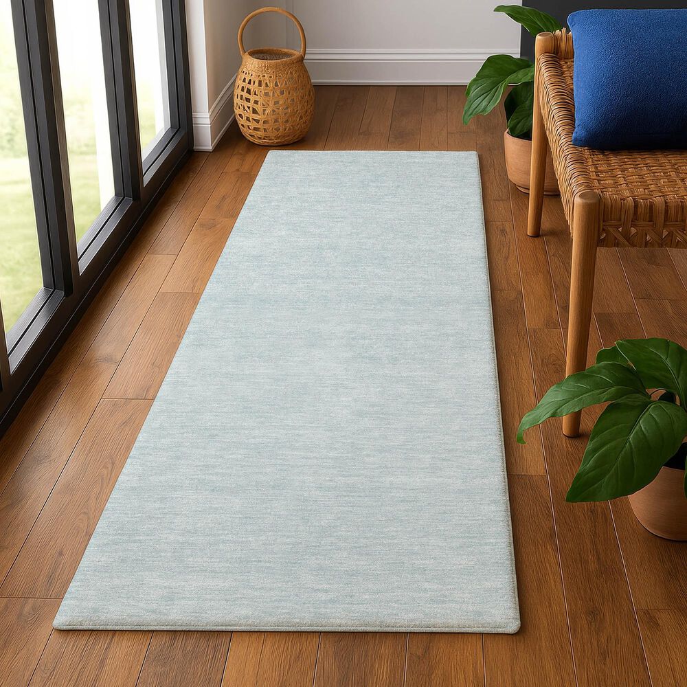 Dalyn Rug Company Soft Essentials Solid Sky 2'3" x 7'6" Runner, , large