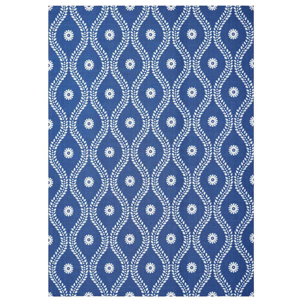 Nourison Home & Garden RS085 10" x 13" Navy Indoor/Outdoor Area Rug, , large