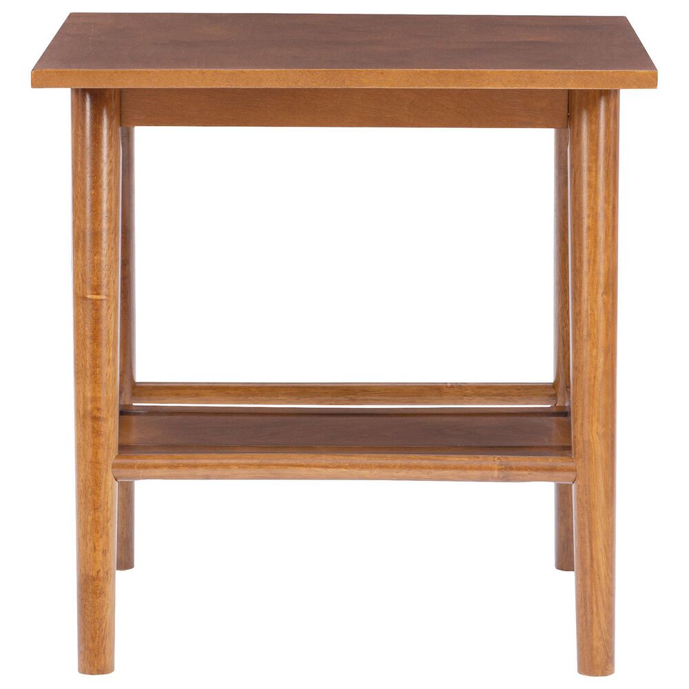 Linon Home Decor Charlotte End Table in Warm Walnut, , large