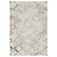 Nourison Glitz 5"3" x 7"3" Ivory and Grey Area Rug, , large