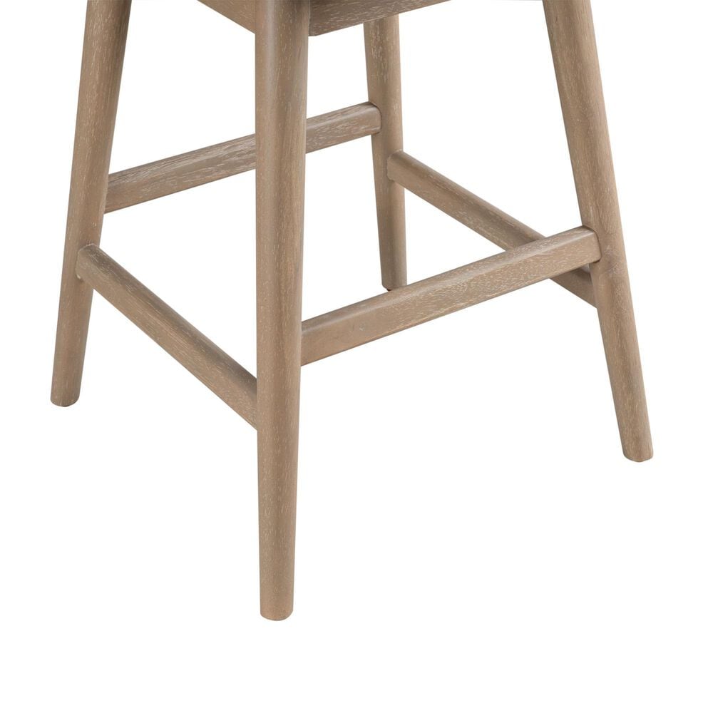 Armen Living Sadie 26" Swivel Counter Height Stool in Washed Wood, , large