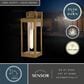 Vaxcel Kinzie 14.25" 1-Light Outdoor Wall Sconce in Vintage Brass, , large