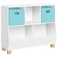 RiverRidge Home Catch-All 5-Cubby Toy Organizer with 2-Aqua Bin in White, , large