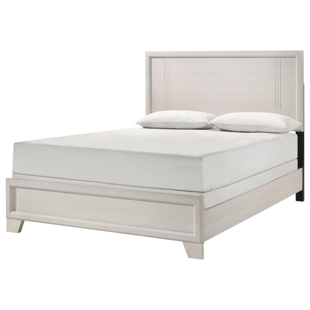 Crown Mark Charlie King Panel Bed in White, , large