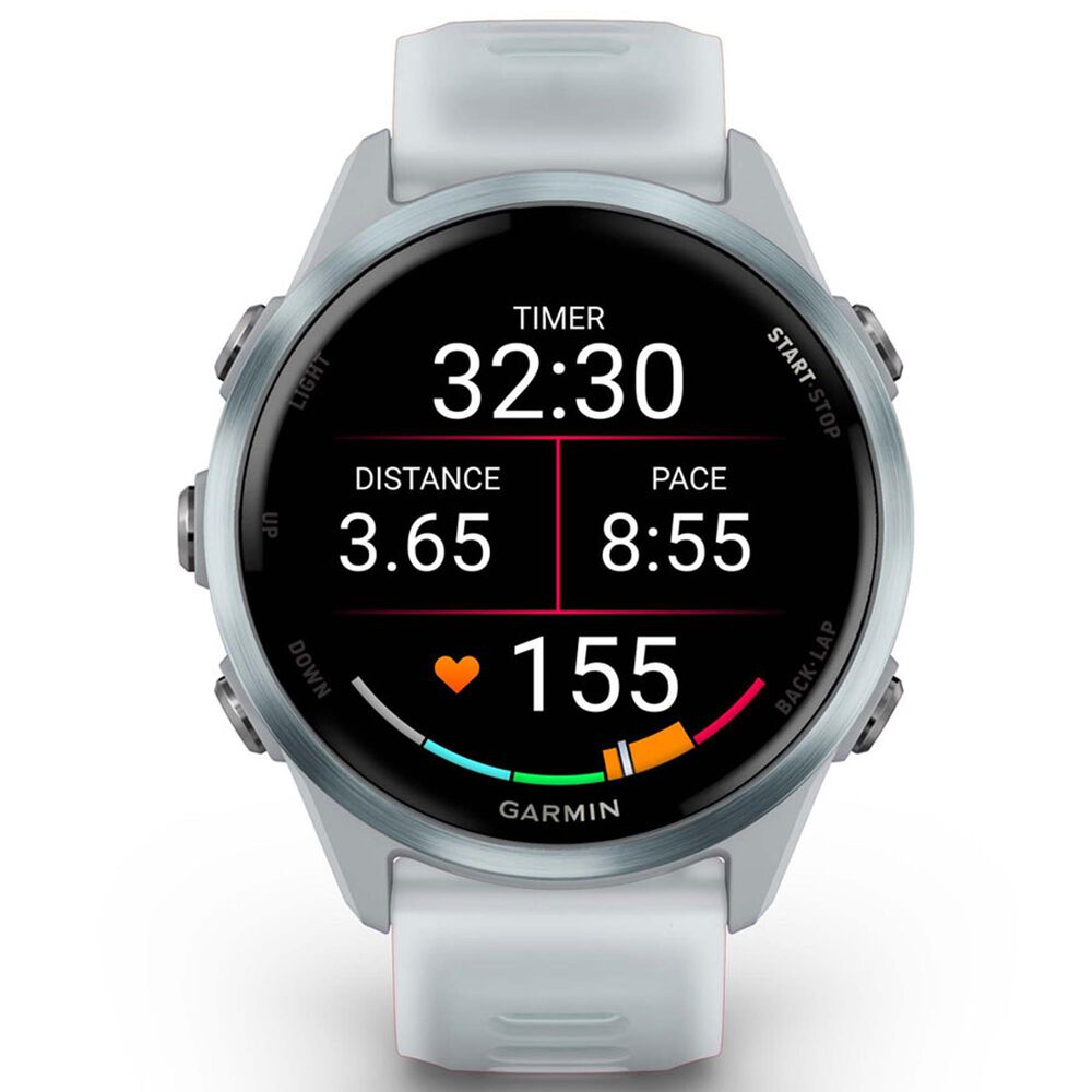 Garmin Forerunner 570 42mm Cloud Blue Aluminum Case with Translucent Whitestone Band, , large