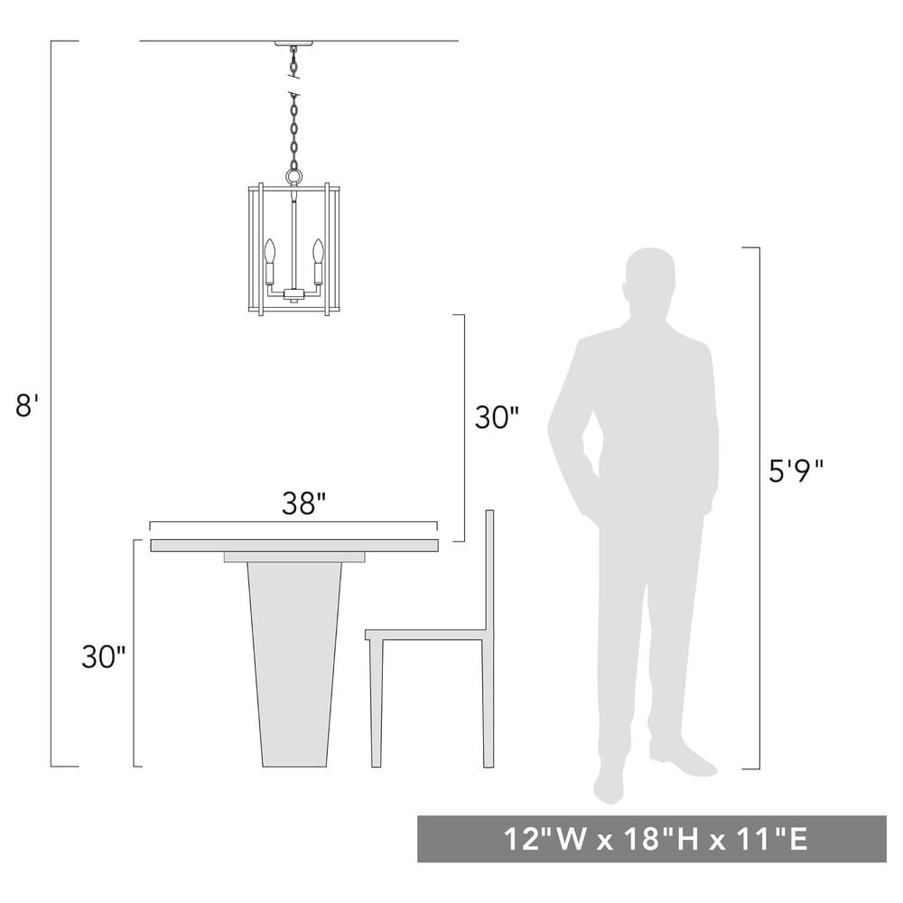 Golden Lighting Tribeca 4-Light Outdoor Pendant in Natural Black with Clear Glass, , large